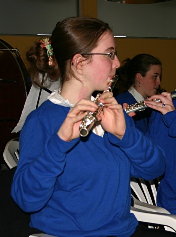 Katy playing the flute